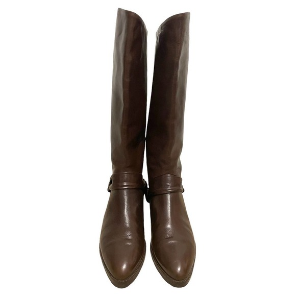 INGA Equestrian Tall Brown Leather Boots | Size 37 (US 6.5) - Picture 2 of 11